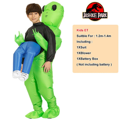 ET-Aliens Inflatable Costume – Scary Monster Cosplay for Adults & Kids, Halloween, Christmas, Thanksgiving, Party, Festival Costume