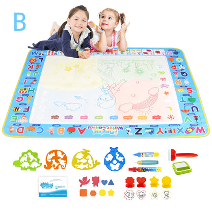 100x80CM Magic Water Drawing Mat – Reusable Doodle Board Montessori Educational Toy for Kids