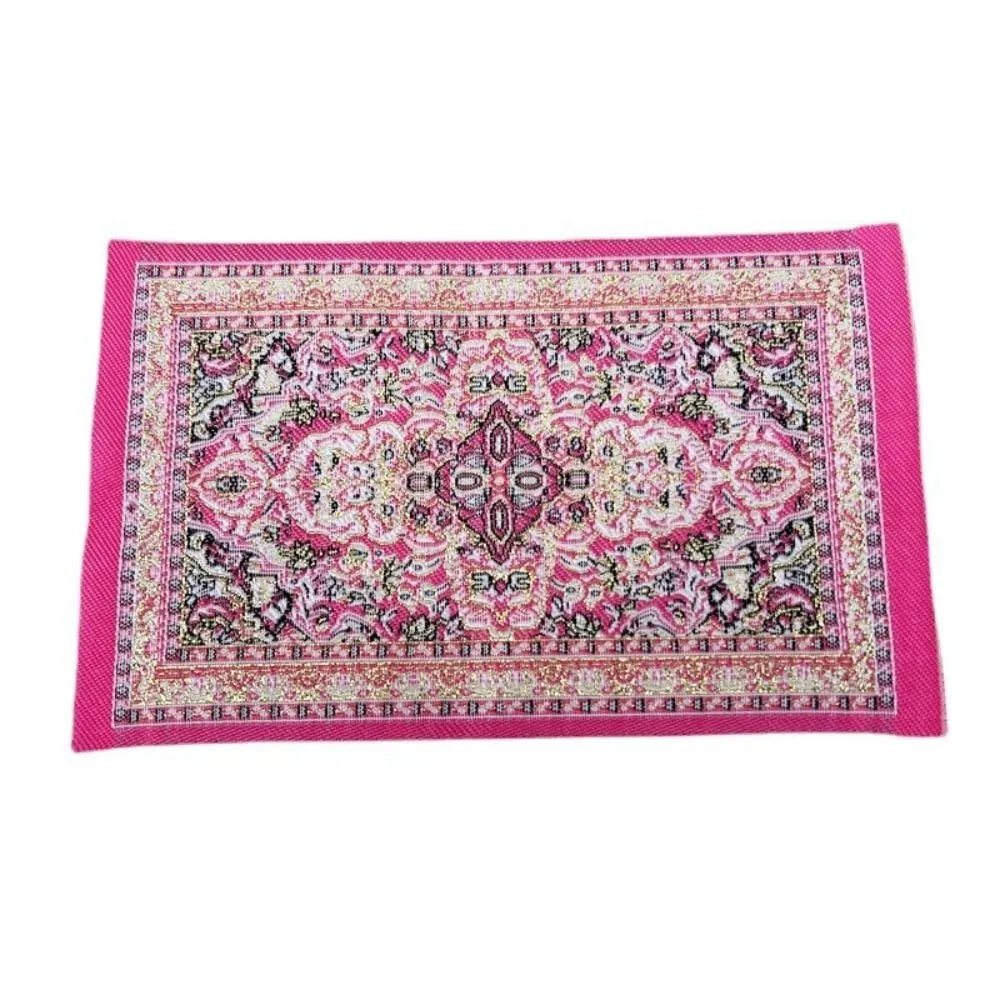 1:12 Scale Turkish Style Miniature Dollhouse Carpet – Floor Covering for Playing House & Doll Accessories
